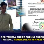 DPR Terima Surat Forum Purnawirawan TNI soal Pemakzulan Wapres Gibran