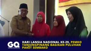 Hari Lansia Nasional ke-29, Pemko Tanjungpinang Bagikan Puluhan Paket Sembako