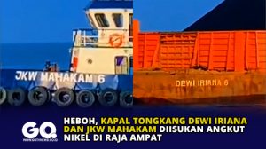 Heboh, Kapal Tongkang Dewi Iriana dan JKW Mahakam Diisukan Angkut Nikel di Raja Ampat