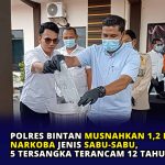Polres Bintan Musnahkan 1,2 Kg Narkoba Jenis Sabu-Sabu, 5 Tersangka Terancam 12 Tahun Penjara