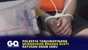 Polresta Tanjungpinang Musnahkan Barang Bukti Ratusan Gram Sabu