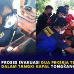 Proses Evakuasi Dua Pekerja Terjebak Dalam Tangki Kapal Tongkang di Bintan