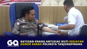 Ratusan Orang Antusias Ikuti Kegiatan Donor Darah Polresta Tanjungpinang