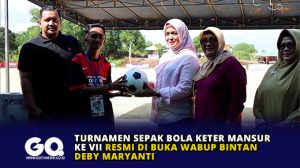 Turnamen Sepak Bola Keter Mansur ke VII Resmi di Buka Wabup Bintan Deby Maryanti