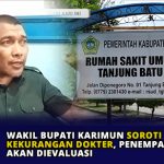 Wakil Bupati Karimun Soroti Kekurangan Dokter, Penempatan Akan Dievaluasi