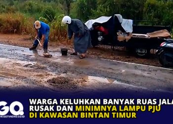 Warga Keluhkan Banyak Ruas Jalan Rusak dan Minimnya Lampu PJU di Kawasan Bintan Timur