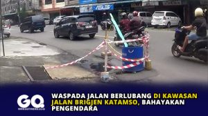 Waspada Jalan Berlubang di Kawasan Jalan Brigjen Katamso, Bahayakan Pengendara