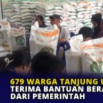 679 Warga Tanjung Unggat Terima Bantuan Beras dari Pemerintah