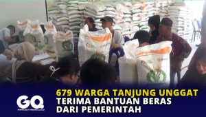 679 Warga Tanjung Unggat Terima Bantuan Beras dari Pemerintah