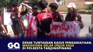 Desak Tuntaskan Kasus Penganiayaan, Mahasiswa Gelar Unjuk Rasa di Polresta Tanjungpinang