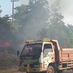 Kebakaran Lahan di Lintas Barat Bintan, Kabut Tebal Hampir Tutupi Jalan