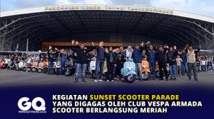 Kegiatan Sunset Scooter Parade yang Digagas Oleh Club Vespa Armada Scooter Berlangsung Meriah