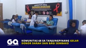 Komunitas 68 EA Tanjungpinang Gelar Donor Darah dan Bagi Sembako
