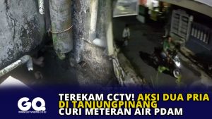 Terekam CCTV! Aksi Dua Pria di Tanjungpinang Curi Meteran Air PDAM