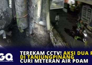 Terekam CCTV! Aksi Dua Pria di Tanjungpinang Curi Meteran Air PDAM