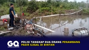 Polisi Tangkap Dua Orang Penambang Pasir Ilegal di Bintan