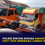 Polres Bintan Diduga Amankan Tiga Unit Truk Membawa Limbah Besi