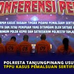 Polresta Tanjungpinang Usut Dugaan TPPU Kasus Pemalsuan Sertifikat Tanah