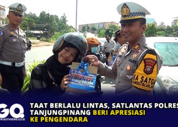 Taat Berlalu Lintas, Satlantas Polresta Tanjungpinang Beri Apresiasi ke Pengendara
