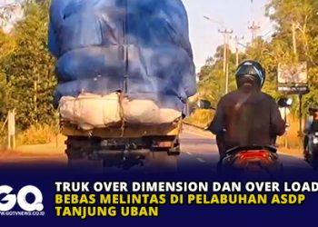 Truk Over Dimension dan Over Load Bebas Melintas di Pelabuhan ASDP Tanjung Uban