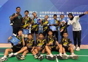 Empat Atlet PB Gajah Emas Sukses Raih Mendali Turnamen Bulutangkis di Qingdao, Cina