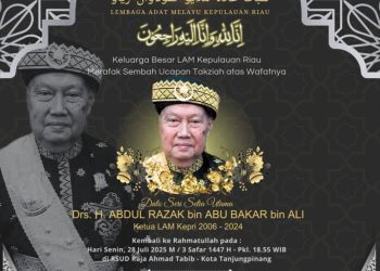 Mantan Ketua LAM Kepri Datok Seri Setia Utama H Abdul Razak Meninggal Dunia.