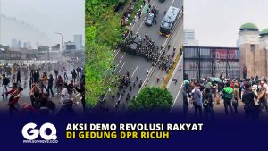 Aksi Demo Revolusi Rakyat di Gedung DPR Ricuh