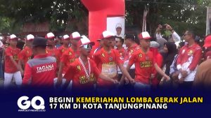 Begini Kemeriahan Lomba Gerak Jalan 17 Km di Kota Tanjungpinang