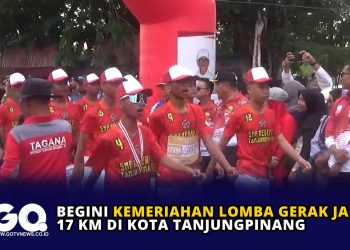 Begini Kemeriahan Lomba Gerak Jalan 17 Km di Kota Tanjungpinang.