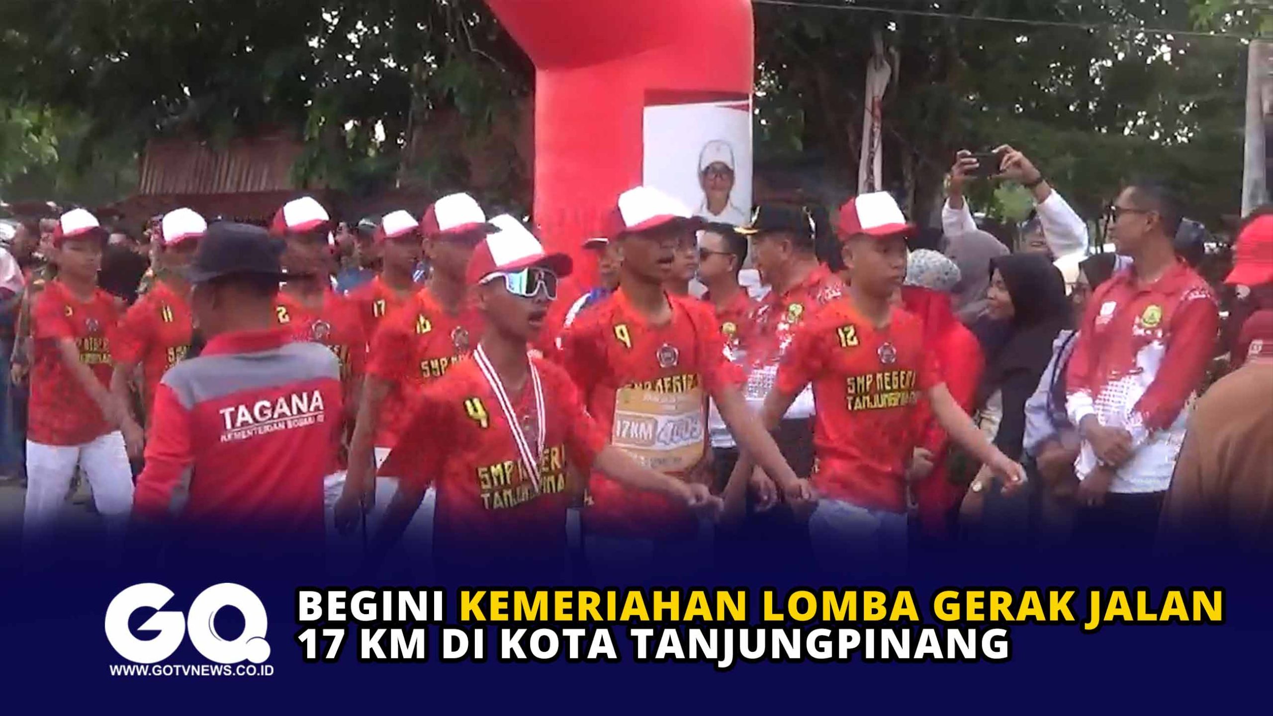 Begini Kemeriahan Lomba Gerak Jalan 17 Km di Kota Tanjungpinang.