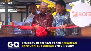 Pemprov Kepri dan PT SMI Serahkan Bantuan 16 Gerobak untuk UMKM