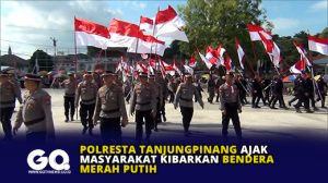 Polresta Tanjungpinang Ajak Masyarakat Kibarkan Bendera Merah Putih