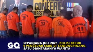 Sepanjang Juli 2025, Polisi Bekuk 9 Pengedar Sabu di Tanjungpinang, Satu Diantaranya Wanita