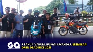 7 Tahun Vakum, Bupati Iskandar Resmikan Open Drag Bike 2025