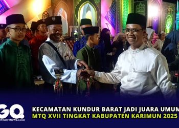 Kecamatan Kundur Barat Jadi Juara Umum MTQ XVII Tingkat Kabupaten Karimun 2025