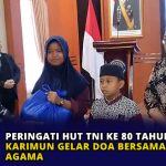 Peringati HUT TNI ke 80 Tahun, Lanal Karimun Gelar Doa Bersama Lintas Agama