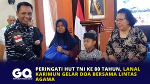 Peringati HUT TNI ke 80 Tahun, Lanal Karimun Gelar Doa Bersama Lintas Agama