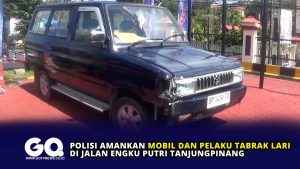Polisi Amankan Mobil dan Pelaku Tabrak Lari di Jalan Engku Putri Tanjungpinang