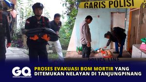 Proses Evakuasi Bom Mortir yang Ditemukan Nelayan di Tanjungpinang