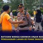 Ratusan Warga Karimun Unjuk Rasa Protes Penguasaan Lahan ke Pihak Swasta
