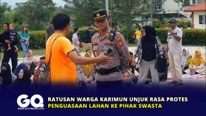 Ratusan Warga Karimun Unjuk Rasa Protes Penguasaan Lahan ke Pihak Swasta