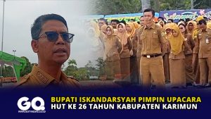 Bupati Iskandarsyah Pimpin Upacara HUT ke 26 tahun Kabupaten Karimun