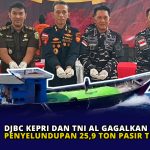 DJBC Kepri dan TNI AL Gagalkan Penyeludupan 25,9 Ton Pasir Timah