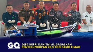 DJBC Kepri dan TNI AL Gagalkan Penyeludupan 25,9 Ton Pasir Timah