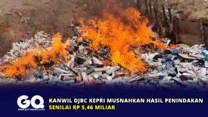 Kanwil DJBC Kepri Musnahkan Hasil Penindakan Senilai Rp 5,46 Miliar