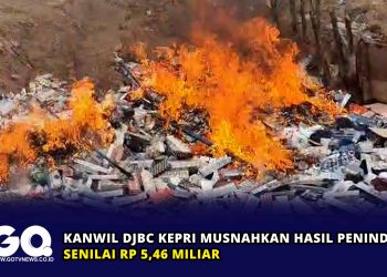 Kanwil DJBC Kepri Musnahkan Hasil Penindakan Senilai Rp 5,46 Miliar