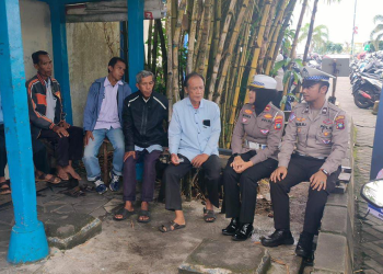 Polantas Tanjungpinang Sosialisasi Tertib Lalu Lintas di Pangkalan Ojek.