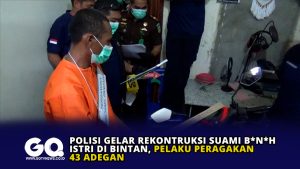 Polisi Gelar Rekontruksi Suami Bunuh Istri di Bintan, Pelaku Peragakan 43 Adegan