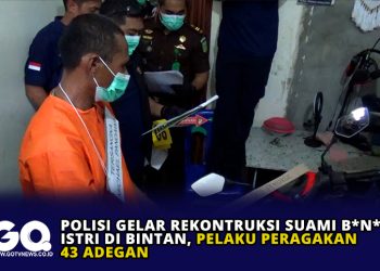 Polisi Gelar Rekontruksi Suami Bunuh Istri di Bintan, Pelaku Peragakan 43 Adegan