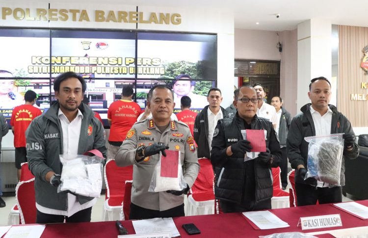 Polresta Barelang Ungkap Dua Kasus Besar Selama Oktober 2025, Sita 1,9 Kg Sabu dan 859,39 Gram Ganja.